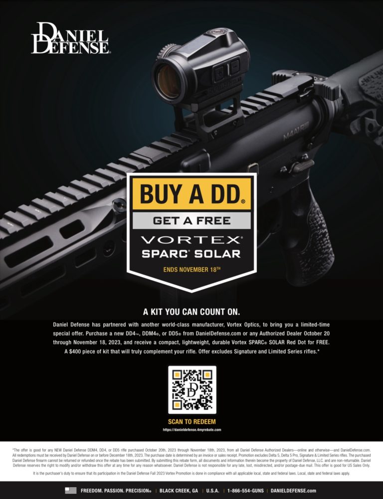 Daniel Defense Announces Free Vortex SPARC SOLAR Red Dot Sight with Purchase
